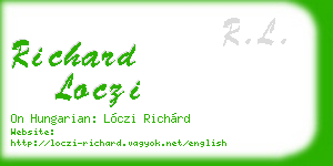 richard loczi business card